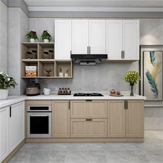 Aluminijasta omarica z leseno obdelavo